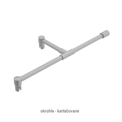 Stabilizačná tyč - "Sklo - Sklo - Stena". Prevedenie: Okrúhla / Kartáčovaná. L = 1000, 1200,  alebo 1500 mm