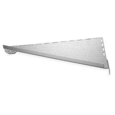 LINO - Sprchovacia polička z ušľachtilej ocele - "Trojúholník nerovnoramenný". DH: 170 x 340 mm. Dlhá strana vľavo. Povrchová úprava: Kartáčovaná