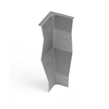 BASIO-Vnútorný roh z ušľachtilej ocele - povrch kartáčovaný - h = 60, 80 a 100 mm