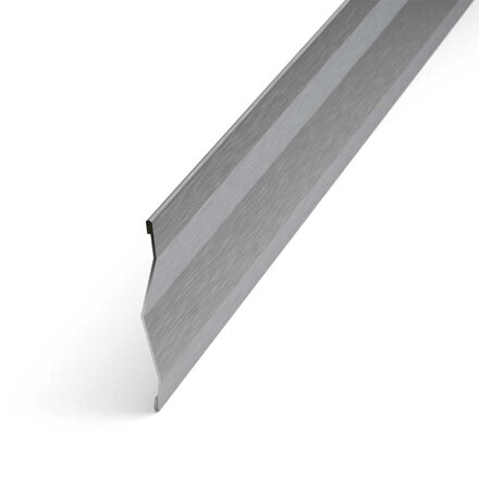 BASIO-Soklíková lišta z ušľachtilej ocele - povrch kartáčovaný -  L = 3,0 m / h = 60, 80 a 100 mm
