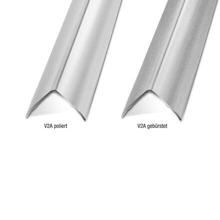 PROTECTO-Ochranný rohový profil z ušľachtilej ocele s troma zalomenými hranami, povrch kartáčovaný - h = 40x40 mm, L=1,5 m, 2,0 m, 2,5 m, alebo 3,0 m