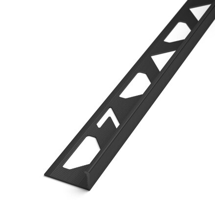 LINO - Pravoúhly profil hliníkový - povrch čierno-matný -  L=2,5 m / h = 6,8,10 a 11,0 mm