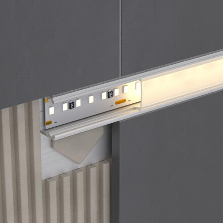LUXlight - U-Profil na jednostranné obloženie - povrch matne eloxovaný - L = 3,0 m / h = 11 mm