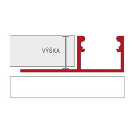 LUXlight - U-Profil na jednostranné obloženie - povrch matne eloxovaný - L = 3,0 m / h = 11 mm