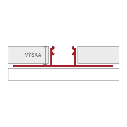 LUXlight - U-Profil na obojstranné obloženie - povrch matne eloxovaný - L = 3,0 m / h = 11 mm