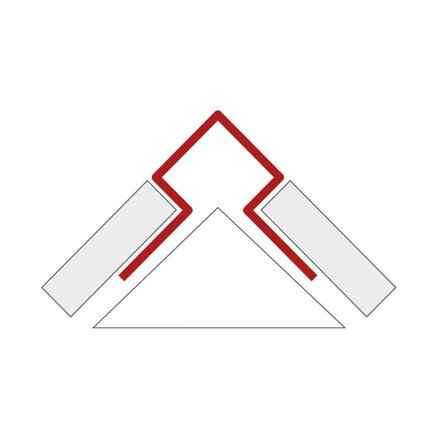 PROTECTO-Ochranný rohový profil z ušľachtilej ocele - obložiteľný, povrch kartáčovaný - h = 30x30 mm - L=1,5 m, 2,0 m, 2,5 m, hrúbka obkladu 9 mm