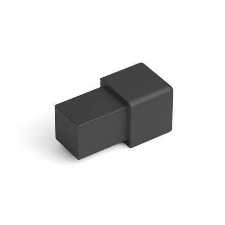 QUADRO - Vonkajšie a vnútorné rohy hliníkové - povrch čierno-matný - h = 8,10 a 11,0 mm
