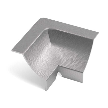 TRENDLINE - Oblý vnútorný roh z ušľachtilej ocele s dvomi spojmi - povrch kartáčovaný 