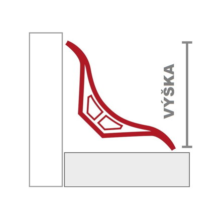 TRENDLINE-Vonkajší roh z vinylovej živice - farba kamennosivá - h = 23x23mm