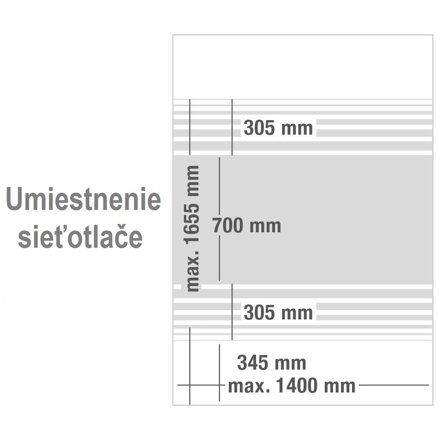 VITRO Sklenená sprchovacia zástena z bieleho skla - so sieťotlačou "Pásikový dekor" a PERL - efektom. Hrúbka skla = 8 mm / Výška = 2000 mm /  Šírka: 800 mm, 900 mm, 1000 mm, 1200 mm, alebo 1400 mm