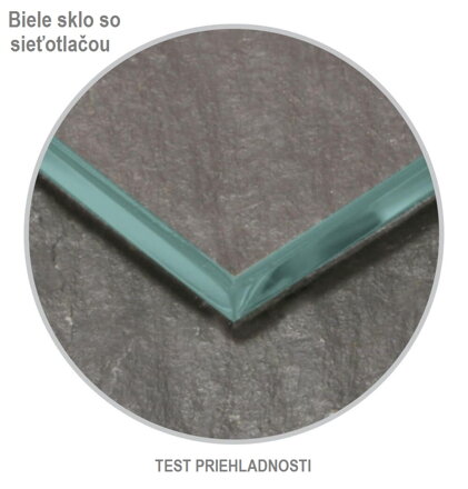 VITRO Sklenená sprchovacia zástena z bieleho skla - so sieťotlačou "Pásikový dekor" a PERL - efektom. Hrúbka skla = 8 mm / Výška = 2000 mm /  Šírka: 800 mm, 900 mm, 1000 mm, 1200 mm, alebo 1400 mm