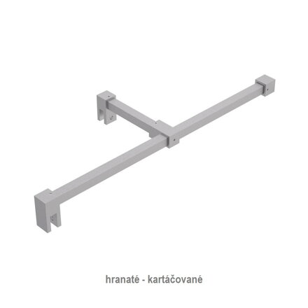 Stabilizačná tyč - "Sklo - Sklo - Stena". Prevedenie: Hranatá / Kartáčovaná. L = 1000, 1200,  alebo 1500 mm