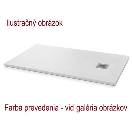 beach - Sprchovacia vanička z minerálneho odliatku "Grafitová" / 12 alternatívnych veľkostí / hrúbka = 30 mm - šírka x dĺžka =  od: 900 x 900 mm až do: 1000 x 2000 mm