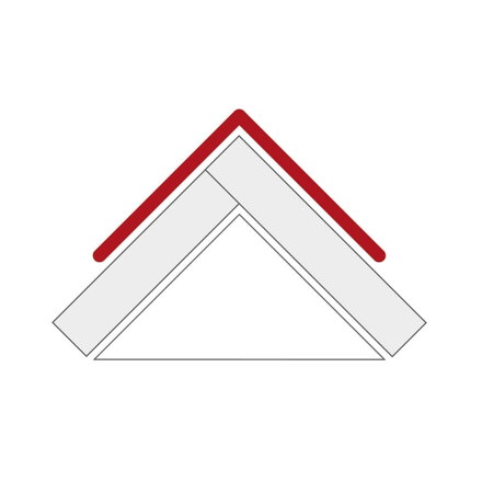 PROTECTO-Ochranný rohový profil z ušľachtilej ocele s jednoducho zalomenými hranami, povrch leštený - h = 40x40 mm, L=1,5 m, 2,0 m, 2,5 m, alebo 3,0 m