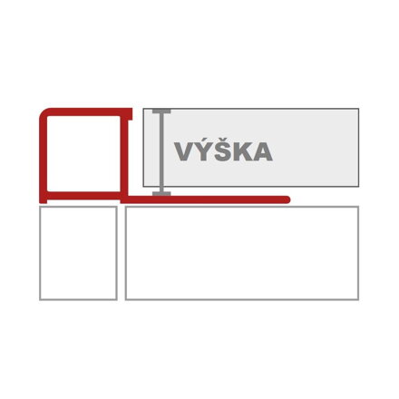 QUADRO - Vonkajšie a vnútorné rohy plastové - farba briliantovo biela - h = 8,10 a 12,5 mm