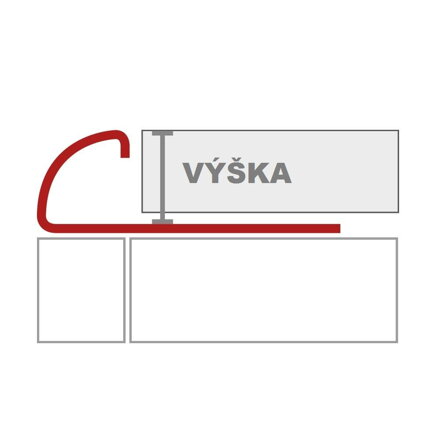 RONDO Q - Vonkajšie rohy z ušľachtilej ocele - povrch leštený - h = 8,10,11 a 12,5 mm