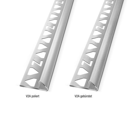 TRIO - Trojhranný profil z ušľachtilej ocele - povrch kartáčovaný -  L = 2,7 m / h = 6,8,10,11 a 12,5 mm