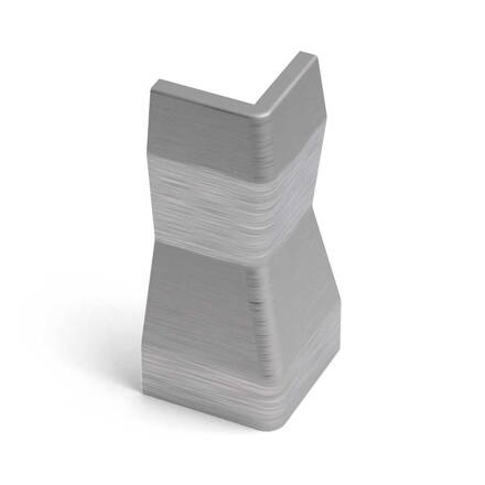 BASIO-Vonkajší roh z ušľachtilej ocele - povrch kartáčovaný - h = 60, 80 a 100 mm