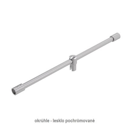 Stabilizačná tyč - "Stena - Sklo - Stena". Prevedenie: Okrúhla / Lesklá / Pochrómovaná. L = 1000, 1200,  alebo 1500 mm