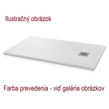 beach - Sprchovacia vanička z minerálneho odliatku "Cementová" / 12 alternatívnych veľkostí / hrúbka = 30 mm - šírka x dĺžka =  od: 900 x 900 mm až do: 1000 x 2000 mm